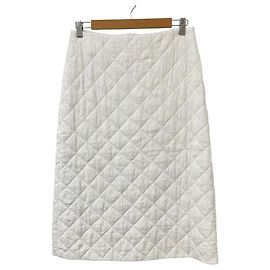 Jil Sander Jacquard Quilted Skirt White