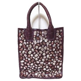 Autre Marque Saco Tote de Couro Barneys New York Roxo
