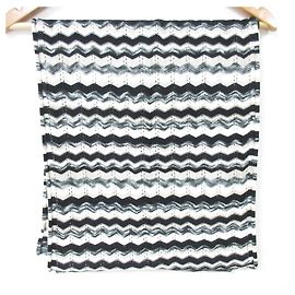 Sciarpa in maglia Chevron Missoni Nero Bianco Beige