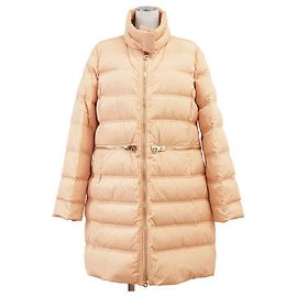 Salvatore Ferragamo Nylon Down Coat Pink Beige