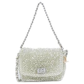 Autre Marque ANTEPRIMA PVC Shoulder Bag Silvery Golden