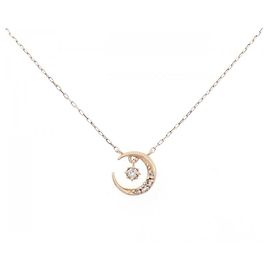 Autre Marque Collana 4°C in oro rosa K10 con topazio bianco e diamante Rosa