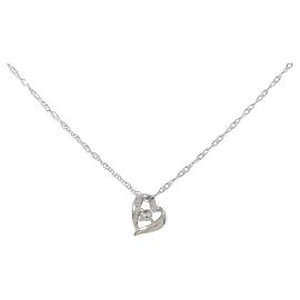 Autre Marque Platinum Diamond Necklace Silvery