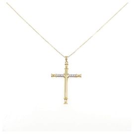 Autre Marque Au750 Diamond Necklace Golden