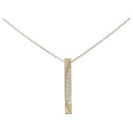 Autre Marque Au750 Diamond Necklace Golden