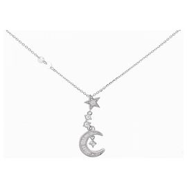 Autre Marque Collar de diamantes Au750 Plata