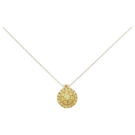 Autre Marque Collar de diamantes Au750 Dorado
