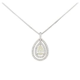 Autre Marque PT900 PT850 Diamond Necklace Silvery