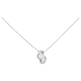 Autre Marque Collier en platine et diamants Argenté