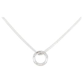 Autre Marque Collana Damiani D Side in oro bianco 750 e diamanti Argento