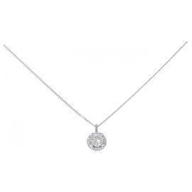 Autre Marque Collier en platine et diamants Argenté
