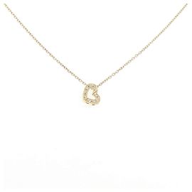Autre Marque Colar de Coração com Diamantes Au750 Dourado