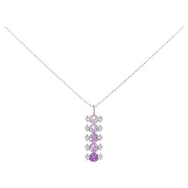 Autre Marque Collier en platine et saphir Pt900 Argenté