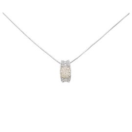 Autre Marque Collier en platine et diamants Argenté