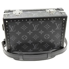 Bolso clutch de hombro 2 vías Louis Vuitton Monogram Eclipse Negro