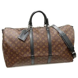 Bolso Boston Louis Vuitton Keepall Bandouliere Monogram Macassar Castaño