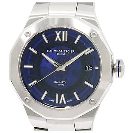 Autre Marque Montre Baume & Mercier Riviera en acier inoxydable Bleu
