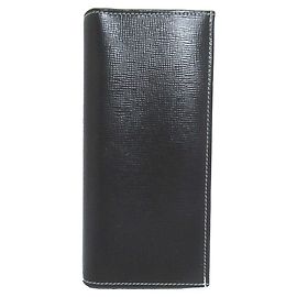 Autre Marque Cartera larga de cuero Bridle Whitehouse Cox Negro