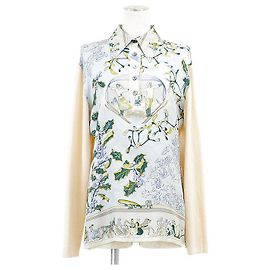 Hermès Pullover in seta e lana Hermes NEIGE D'ANTAN Blu Altro