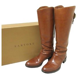 Autre Marque Bottes longues en cuir Sartore Marron