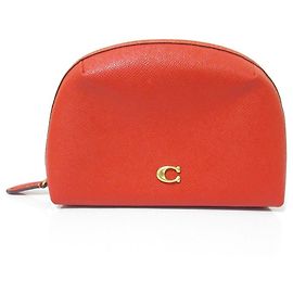 Coach JULIENNE Kosmetiktasche aus Leder Rot