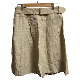Burberry London Nova Check Leinenrock Beige