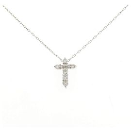 Autre Marque Collana in platino PT900 PT850 con diamanti Argento
