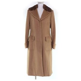 Casaco de pele de vison camel Max Mara Bege Camelo