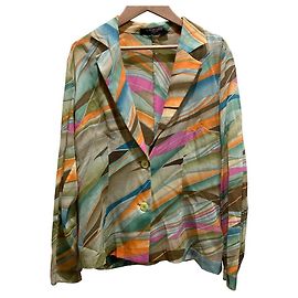Veste ajustée imprimée en soie LEONARD Multicolore