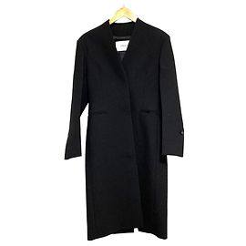 Salvatore Ferragamo Wool Long Coat Black
