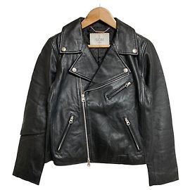 Autre Marque SLOBE IENA Lammfell Riders Jacke Schwarz