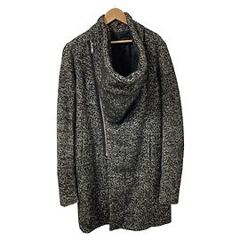 Rick Owens Drape Wollmantel Schwarz