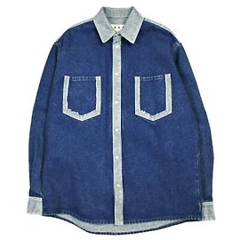 Marni CAJD0601QS USCU83 Jeanshemd Blau