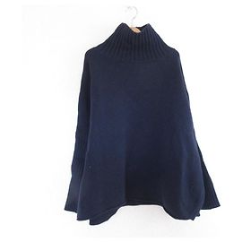Autre Marque Maglione in maglia a collo alto AP STUDIO Blu Blu navy
