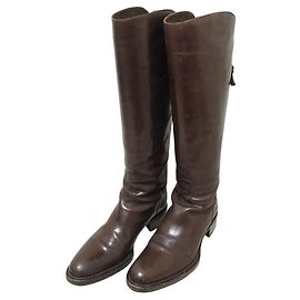 Autre Marque Botas longas de couro Sartore Marrom