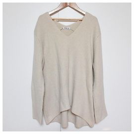 Autre Marque EVERYDAY I LIKE. Pull en maille Lia col en V Beige