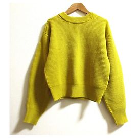 Autre Marque Pull en maille Basic Drop Shoulder CLANE Jaune
