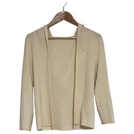 Autre Marque Cardigan à capuche FOXEY Fun en mélange de cachemire et soie Beige Écru