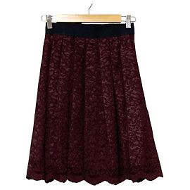 Saia plissada LANVIN en Bleu Marrom Outro