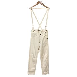Autre Marque Calças de trabalho com suspensórios Johnbull Denim Bege Cru