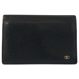 Valentino Garavani Leather Card Case Black