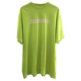 T-shirt de algodão Balenciaga CAPS Outro Verde