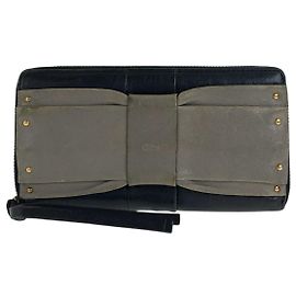 Chloé Cartera larga de piel Chloe June Negro