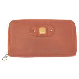 Chloé Chloe Lizzie Leder-Langportemonnaie Andere Orange