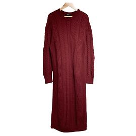 Vestido de malha trançada Theory Roxo