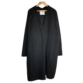 Autre Marque ADAM ET ROPE Mohair No Collar Coat Black