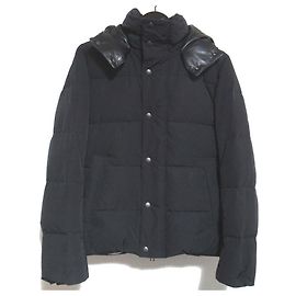 Autre Marque Casaco de couro e penugem wjk Preto