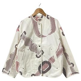 Hermès Coaching Remix Baumwolljacke 34 Weiß
