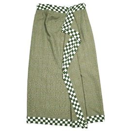 Gonna Dries Van Noten SOLE 8227 in viscosa e cotone Verde