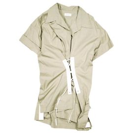 Dries Van Noten CLICK 8329 W.W.SHIRT Camisa de algodón Beige Arena